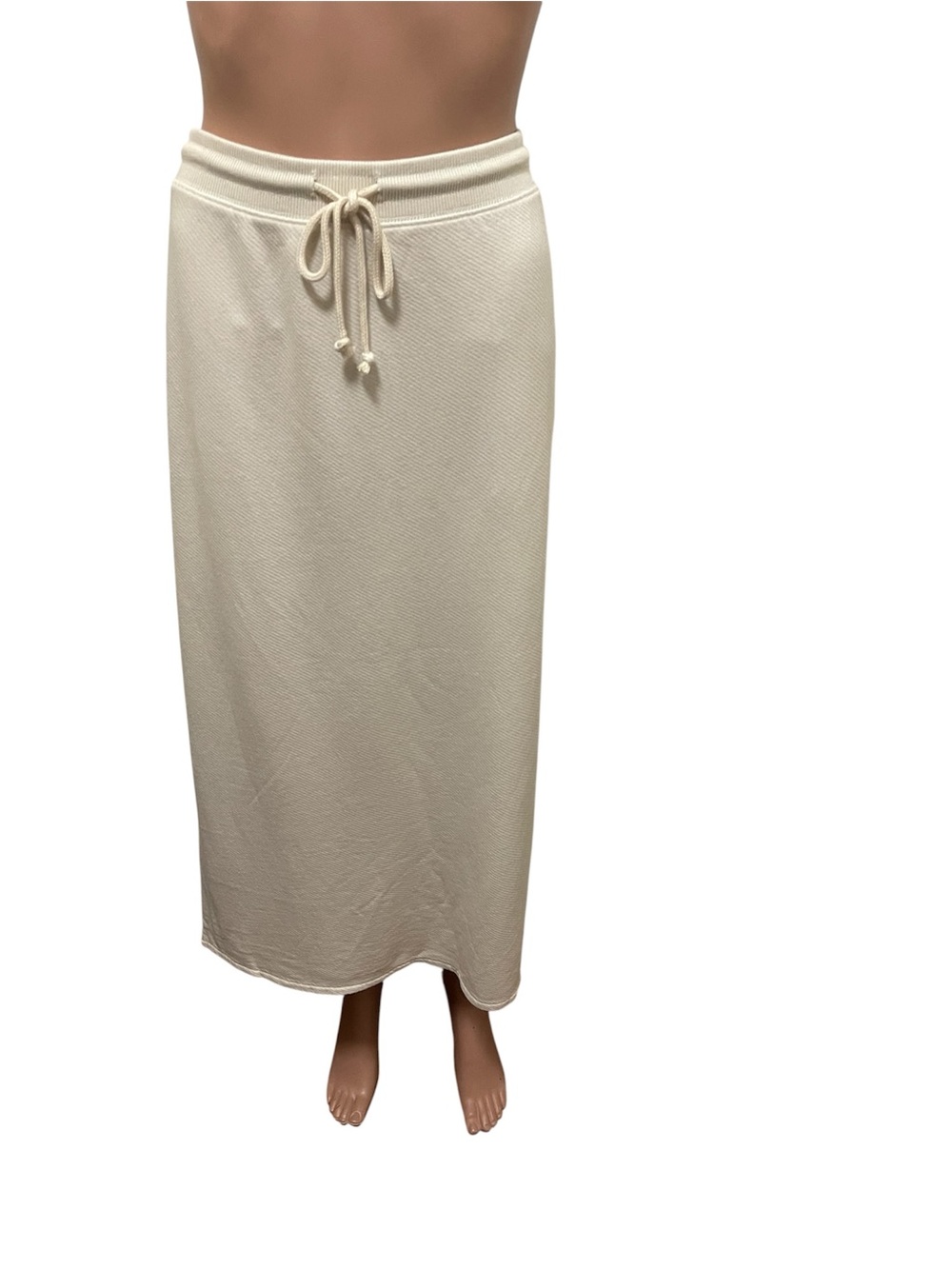 UNIVERSAL THREAD GOODS Co. MAXI SKIRT PULL-ON DRAWSTRING WOMEN CREAM SIZE MEDIUM
